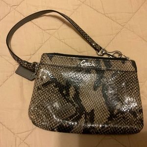 🐍 Vintage Coach, Python Wristlet